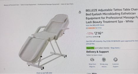 Esthetician/eye lash table
