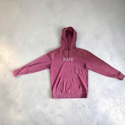 VANS Men’s Purple Pullover Hoodie M Cotton Solid Logo Front Pocket
