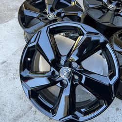 Toyota Rav4 Rims 18” Original OEM Factory Wheels Rines Fits Toyota Rav4 Sienna Highlander Tacoma 5 Lugs New Gloss Black Powder Coated 