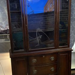 Brown China cabinet 