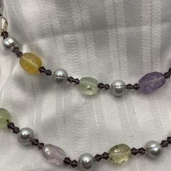 Multi Gem Stones Necklace 