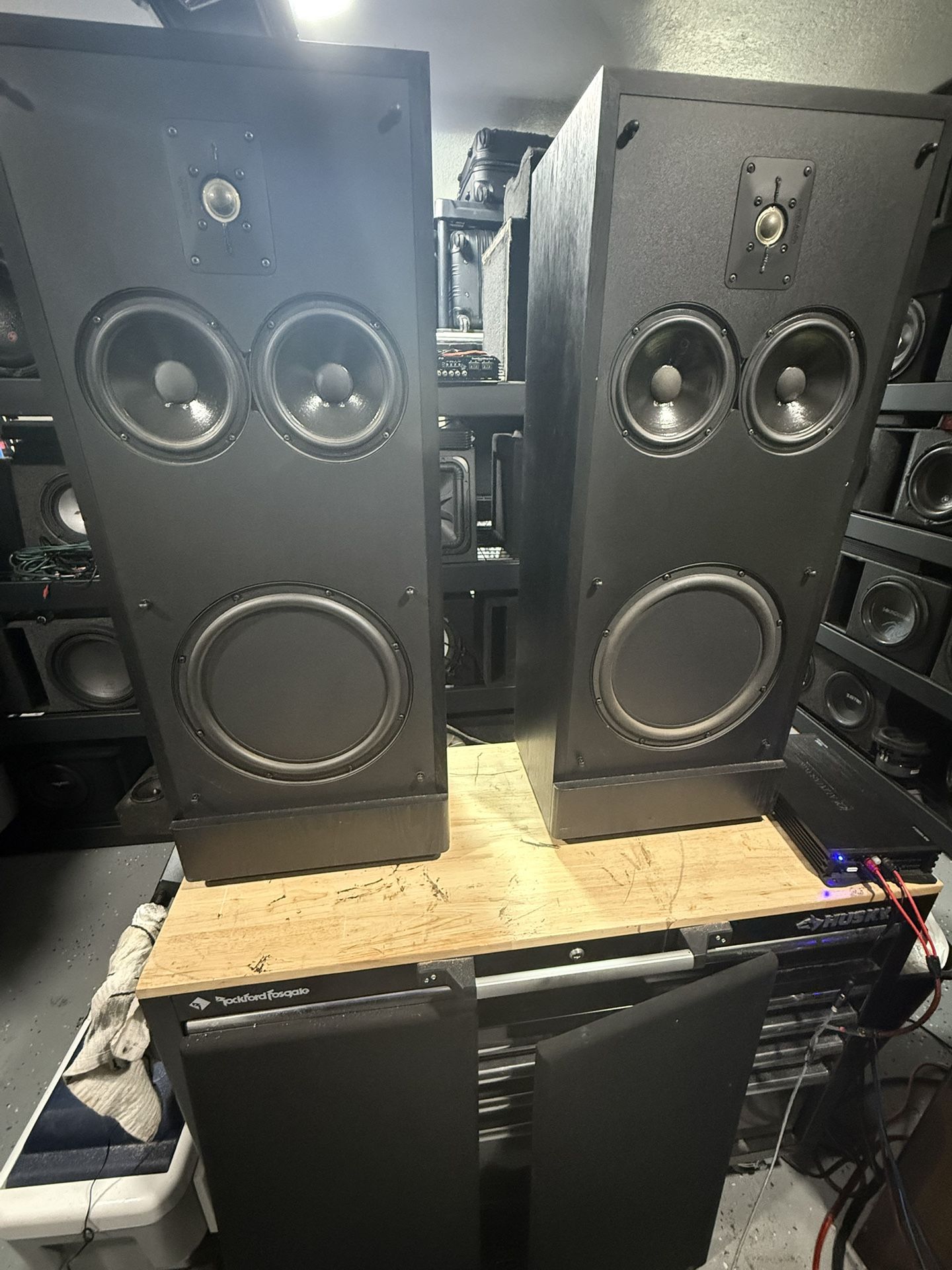 1988 Vintage Polk Sda 2b Floor Speakers