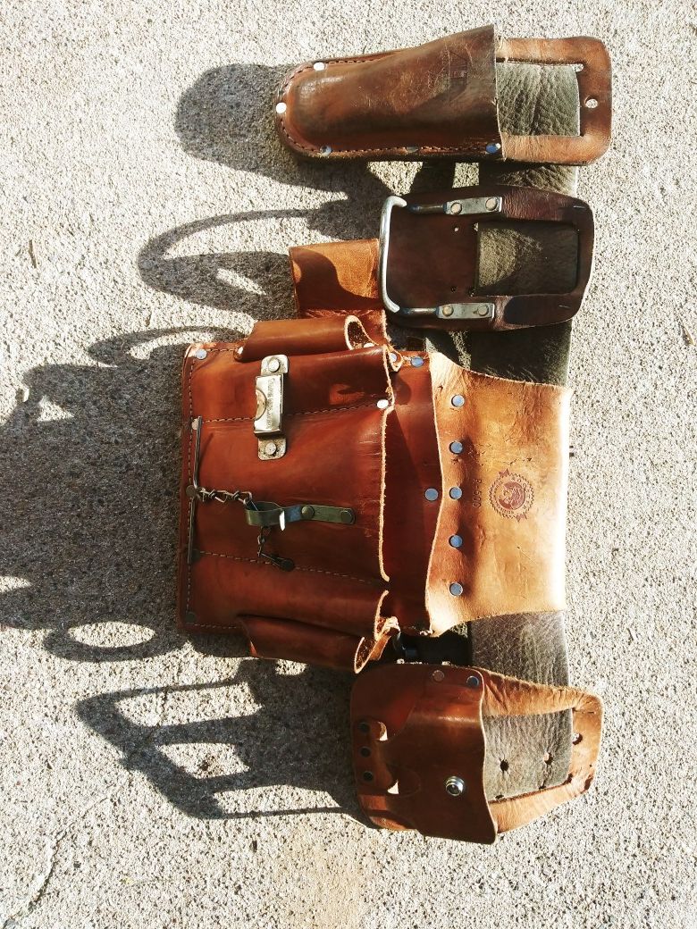 All Leather work tool belt