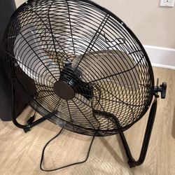 20" High Velocity Industrial Floor Fan - Black 