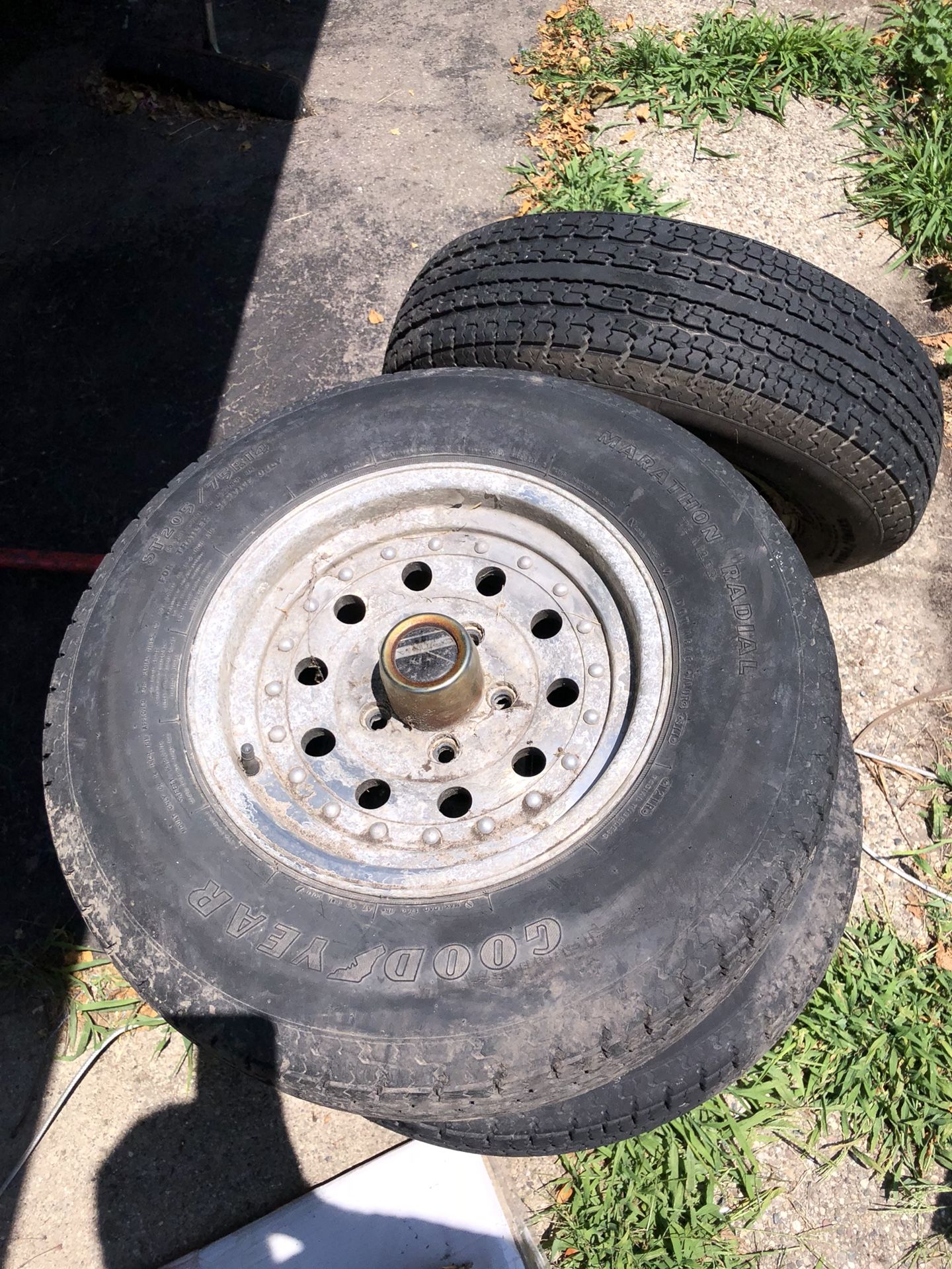 Small five lug trailer tires and rims