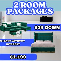 NEW 2 Or 3 ROOM PACKAGE DEALS- BED MATTRESS SECTIONAL SOFA DINING ROOM AND MORE 