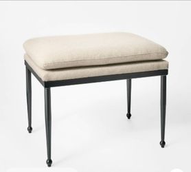 threshold ottoman with metal legs   {No Haggle Price