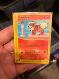 Growlithe Pokémon Card 80/147 Aquapolis