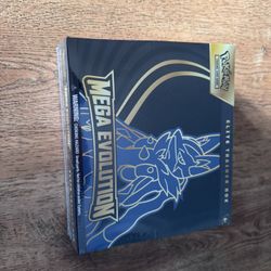 Mega Evolution Elite Trainer Box featuring Lucario.