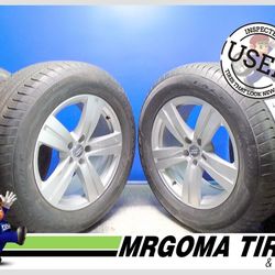 Set of like new Audi Q7 wheels + tires, 18” Oem , genuine