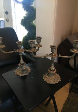 2-antique candle holder