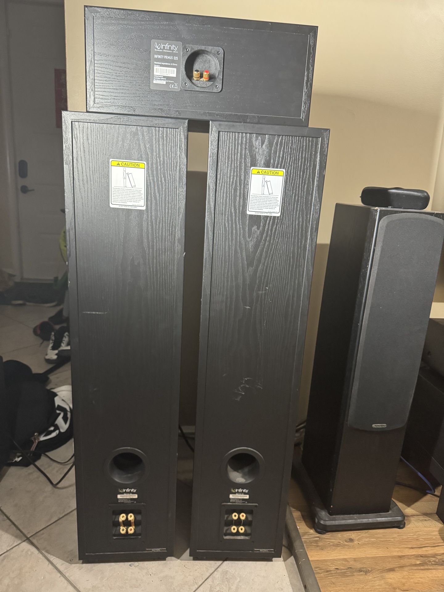 infinity beta 50 speakers + Infinity Primus C25 Center Channel Speaker 150W 8Ohms