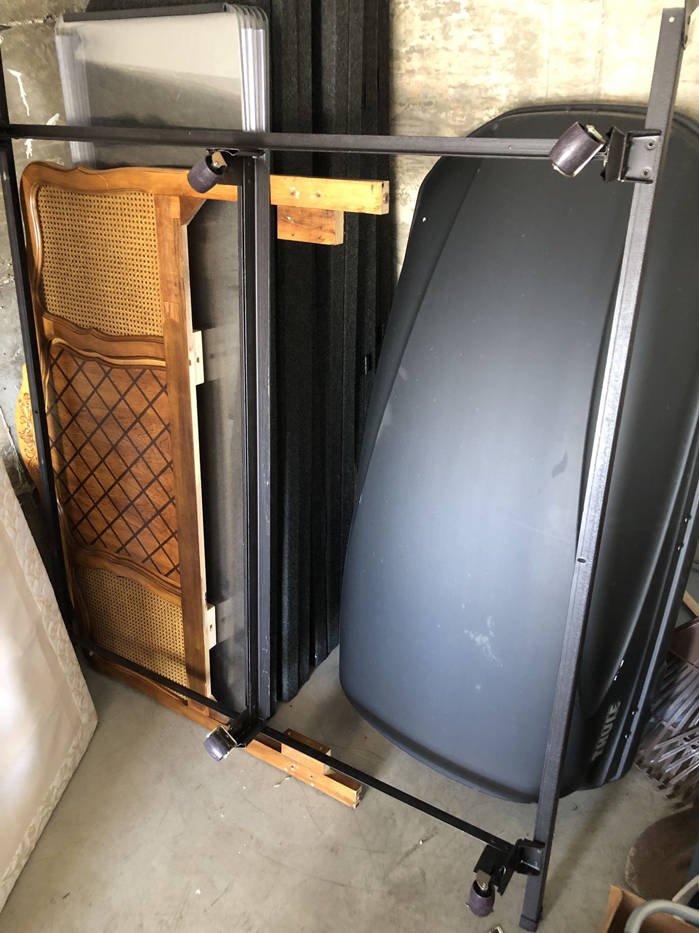 FREE Headboard, box spring, metal bed frame for Queen Mattress
