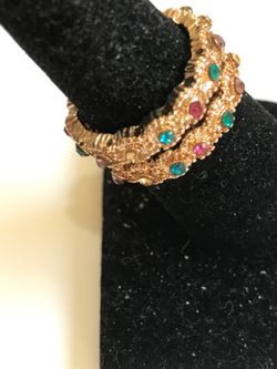 Vibrant Crystal Stack Rings