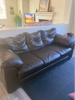 Leather couch 7’ long