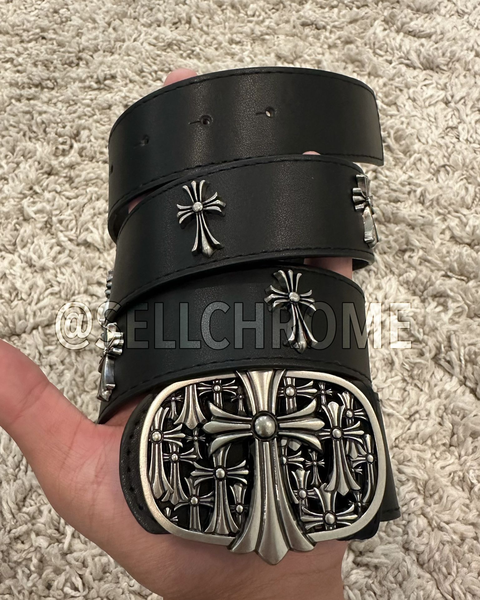 CHROME HEARTS STYLE BELT