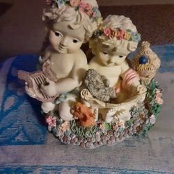 Large Cherub Angel Music Box 