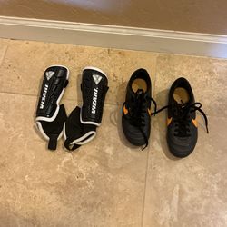 Nike Soccer Shoes and Vizari Shin Guard