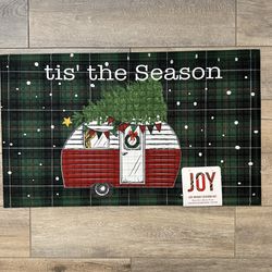 New Farmhouse  Christmas Outdoor Accent Mat