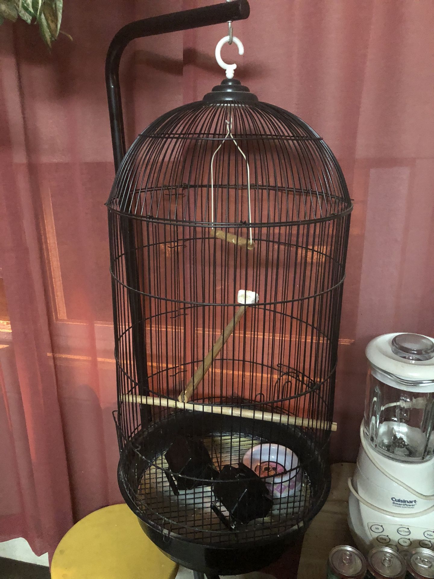 Lightly used birdcage with stand