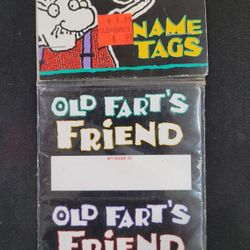 Party Old Fart Friends Name Tags 