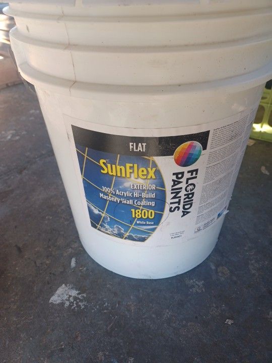 5 Gallons Exterior Flat Beige Paint 