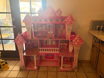 Large Pink Princess Castle Dollhouse