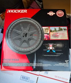 Kicker 48CWRT124 CompRT Series shallow-mount 12" subwoofer with dual 4-ohm voice coils