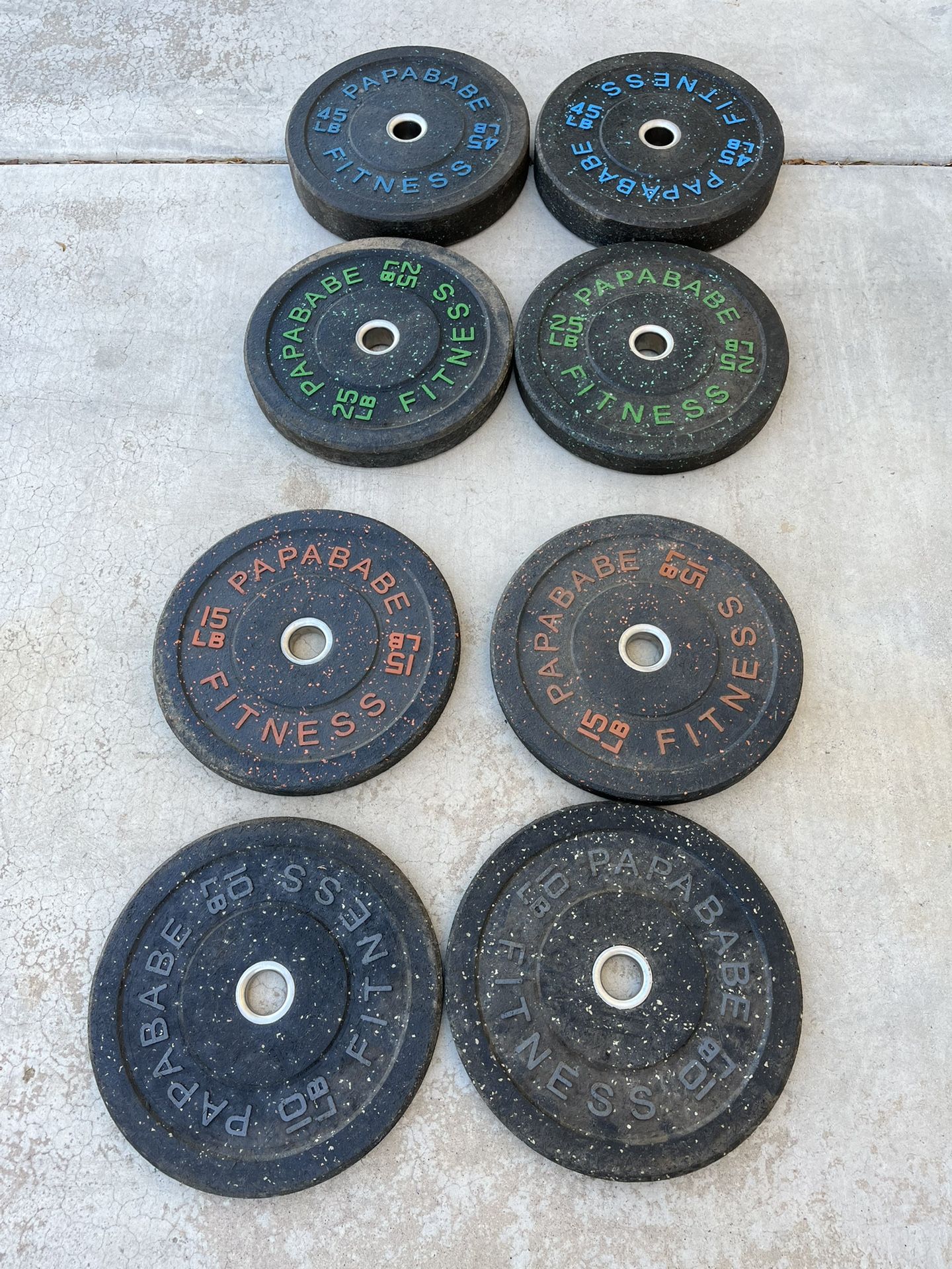 190lb Olympic Crumb Bumper Plate Set 10-45
