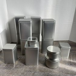 14 New Tin Cans/ Containers 