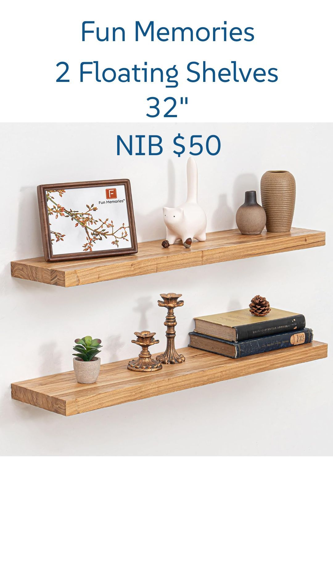32" Wide Floating Shelves 2 pack