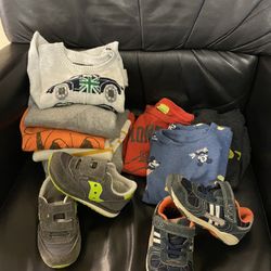 Cute Clothes And Sneakers Toddler Size 2