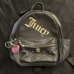 *HOLIDAY PRICING* - Near NEW Juicy Couture mini-backpack studded with jewel heart. 