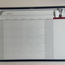 Whiteboard - Quartet Large Monthly Calendar