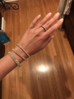 Fake Diamond Bracelet and Ring