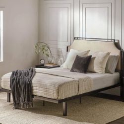 New Queen Size Modern Upholstered Platform Bed