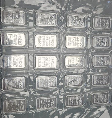 Johnson Mathey 1 ounce silver bars Sealed Spot + $4