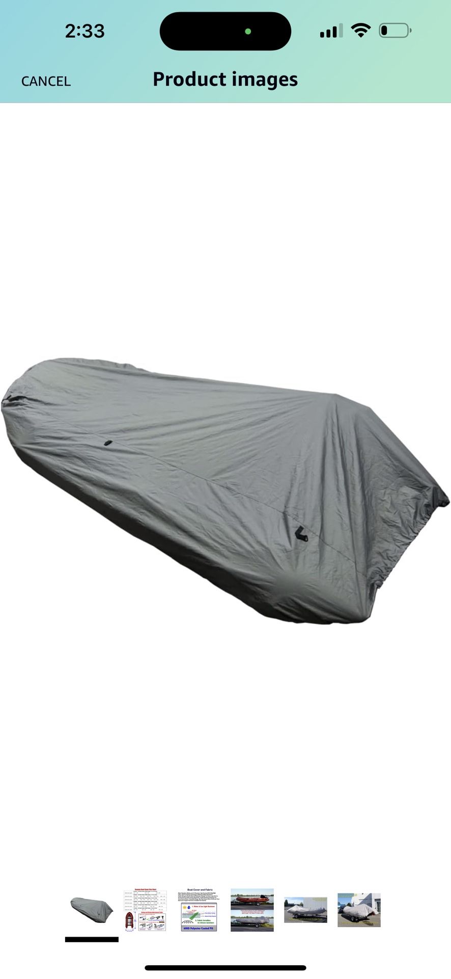 Inflatable Boat Cover, B Series for Beam Range 4.7' to 5.2' (FEET), 5 Sizes fits Length 8.3' to 11.5' (FEET) (B320 - Max Length: 10.5ft)