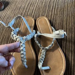 Silver Glitter Strappy Sandals