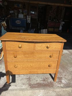 Antique Solid Oak Dresser