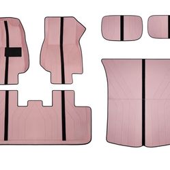 New -Tesla Model Y Premium Floor Mats Set of 6 Pink