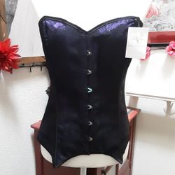 Purple And Black Lace Corset 