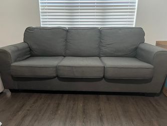 Ashleys Dark Gray Fabric 3-Seat Sofa