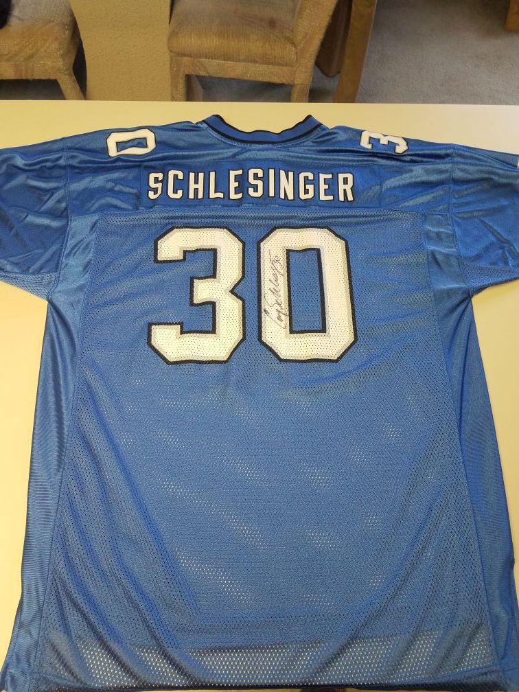 Cory Schleisinger Autographed Detroit lions jersey for Sale in Oxford, NJ -  OfferUp