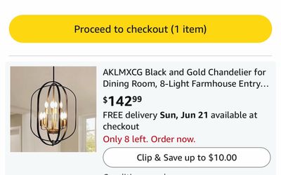Black and Gold Chandelier f