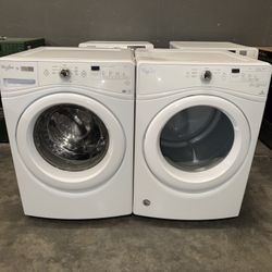 WHIRLPOOL XL CAPACITY WASHER DRYER ELECTRIC SET 
