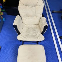 Wood Rocking Chair w/ Rocking Stool
