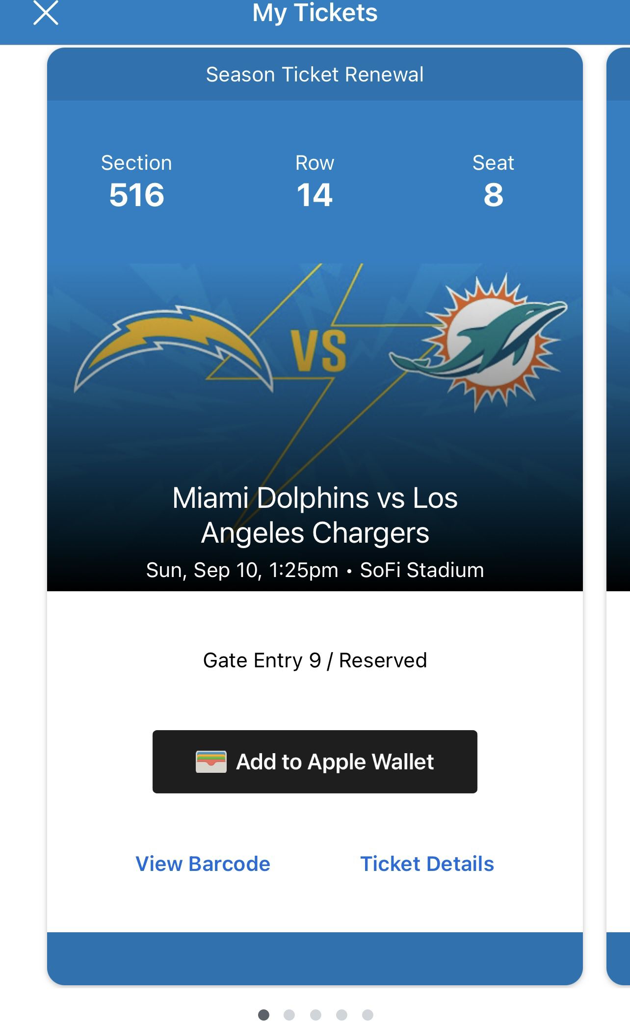 Chargers Vs Dolphins for Sale in Los Angeles, CA - OfferUp