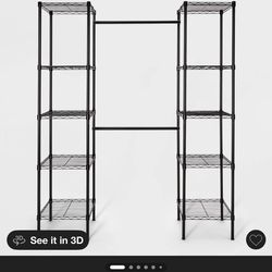 WIRE CLOSET SYSTEM BLACK
