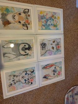 Handmade diamond painting for nursery 11x14